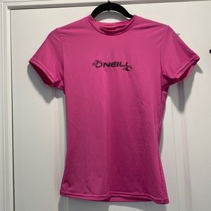 O’Neill pink rash guard SPF shirt